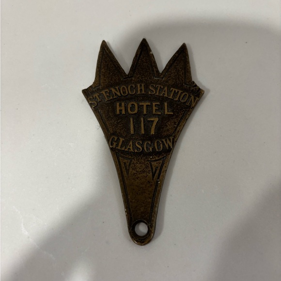 unbranded Other - Vintage Brass Hotel Room Key Tag From the St. Enoch Station hotel in Glasgow